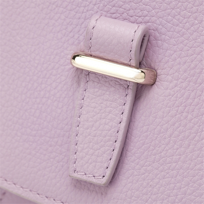OEM small size Light Purple color pu leather saddle bags 