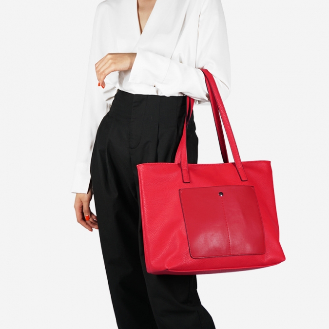 Casual Tote Bag With Large Capacity Ladies Handbag In Fashionable Solid Color 